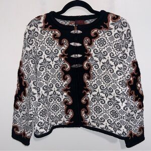 VRIKKE Sweater Womens XS  Wool Cardigan Norwegian Irene Haugland Vintage Classic
